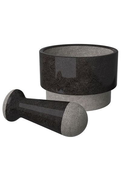 IKEA Mortar with mortar handle, black marble from IKEA