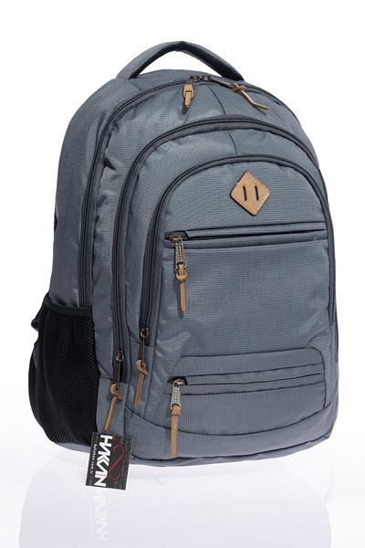 By Hakan Unisex Daily School Travel Backpack Gk19 Gray