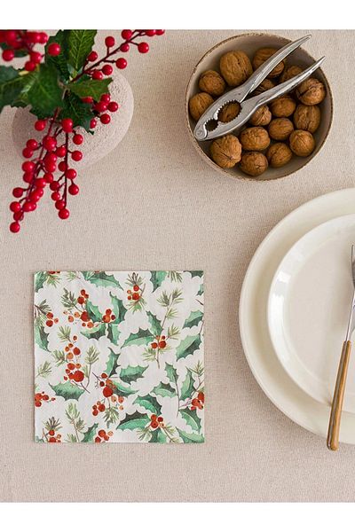 LC Waikiki Set of 20 Home Floral Printed Napkins