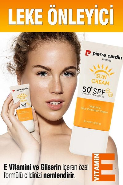 Pierre Cardin SPF 50 High UV Protection Sun Cream - Anti-Blemish, Color Tone Equalizer, 50 ml