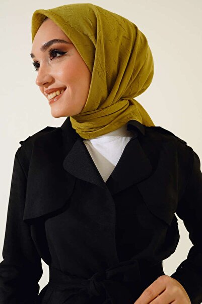 m moon scarf Oil Green Premium Bamboo Crochet Scarf