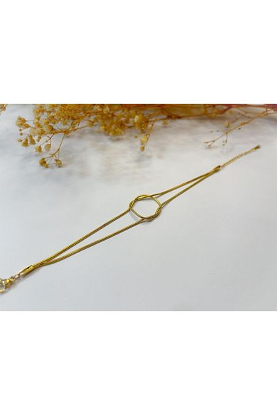 Trinos Steel Bracelet Love Knot Bracelet Gold