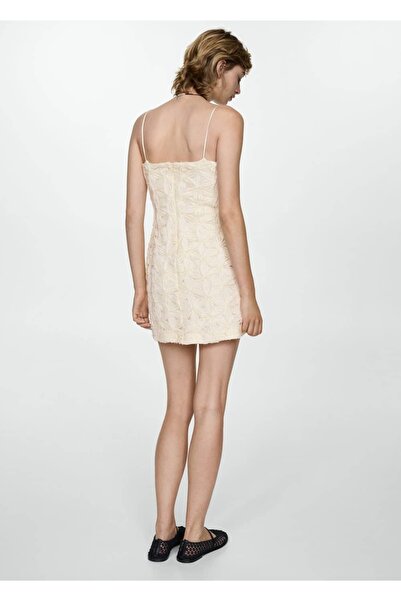 MANGO Woman Dokulu Çiçekli Elbise