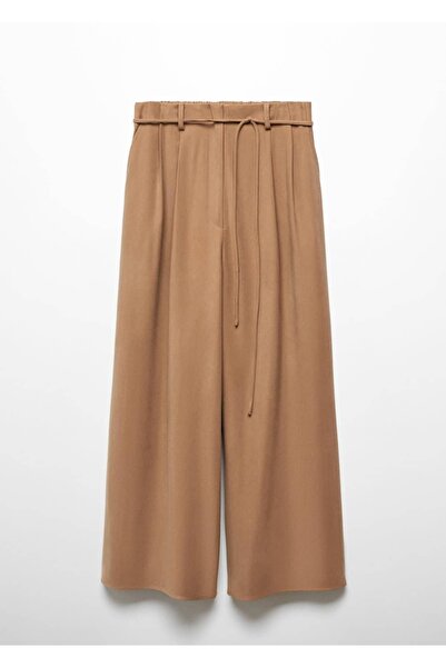 MANGO Woman Kemerli wideleg pantolon