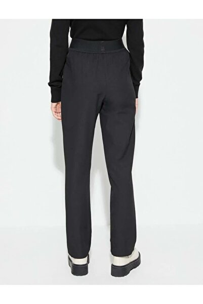 Koton Outdoorhose mit hoher Taille und Reißverschlusstasche 4WAK00238EW SCHWARZ