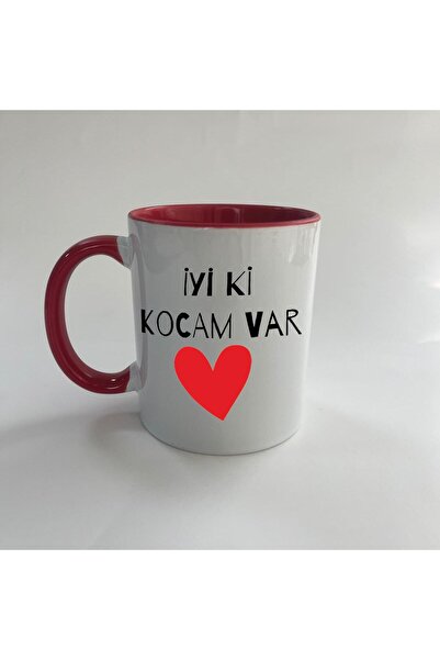 Kırtasiye Ofisi كأس عيد الحب الأحمر الضخم المطبوع "لديك زوجًا جيدًا