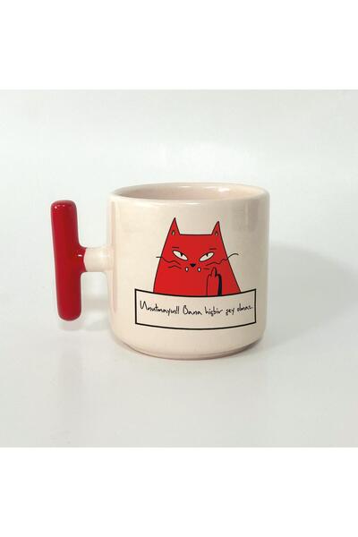 Kırtasiye Ofisi لا تنسى!! كوب على شكل حرف T "لا شيء يحدث لي" مطبوع باللون الأ...