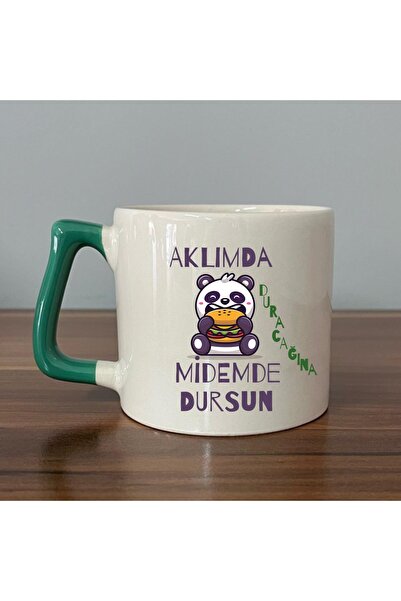 Kırtasiye Ofisi Let it stay in my stomach instead of in my mind Printed Green...