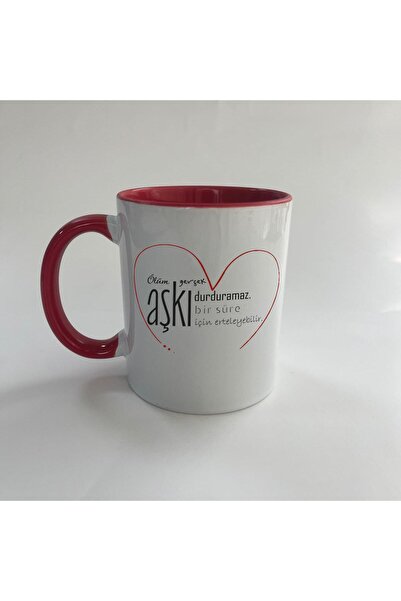 Kırtasiye Ofisi لا يمكن للموت أن يوقف الحب الحقيقي كوب ميجا أحمر مطبوع