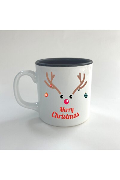 Kırtasiye Ofisi كوب عيد الميلاد متعدد الألوان مطبوع عليه غزال عيد ميلاد سعيد