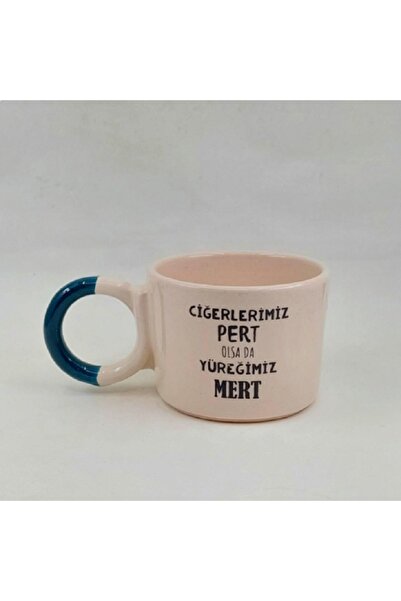 Kırtasiye Ofisi Although Our Livers Are Pert, Our Hearts Are Mert Printed Gre...
