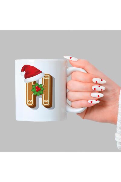 Kırtasiye Ofisi كوب أبيض مطبوع عليه حرف H للعام الجديد