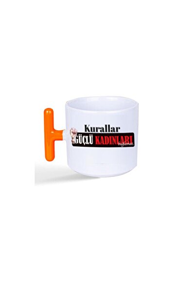 Kırtasiye Ofisi قواعد لا تربط المرأة القوية المطبوعة يوم المرأة البرتقال مقبض...