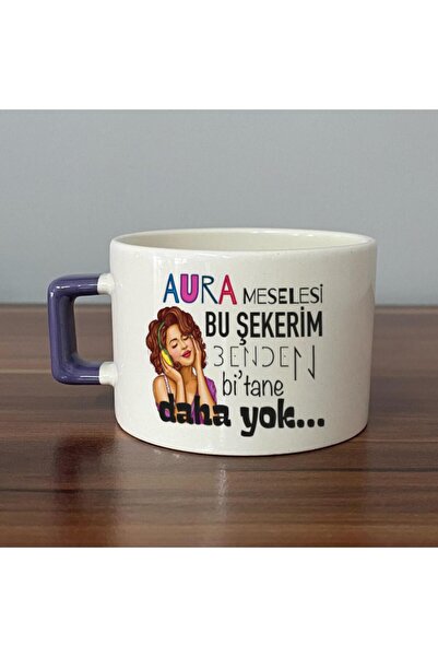 Kırtasiye Ofisi Aura Matter This Is My Sugar كوب أرجواني مطبوع على شكل حرف C ...