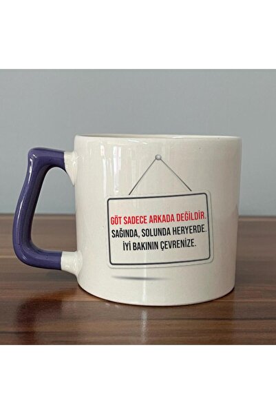 Kırtasiye Ofisi الحمار ليس فقط على الظهر كوب أرجواني مطبوع على شكل حرف D بمقبض