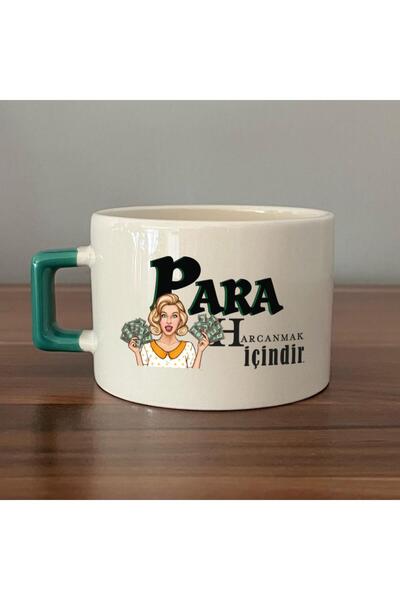 Kırtasiye Ofisi مقبض أخضر - كوب C مخصص لإنفاق المال مطبوع