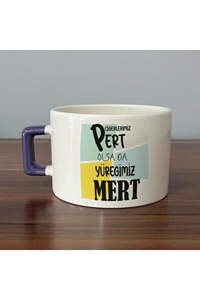 Kırtasiye Ofisi Although Our Livers Are Pert, Our Hearts Are Mert Printed Pur...