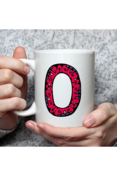 Kırtasiye Ofisi كوب أبيض مطبوع عليه حرف O العرقي