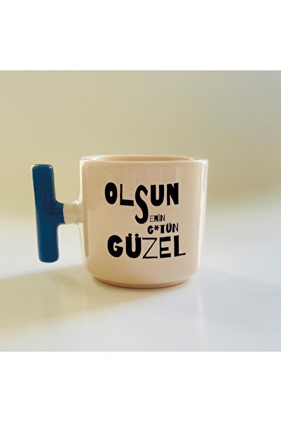 Kırtasiye Ofisi كوب تي مطبوع عليه May Your Ass Be Nice بمقبض أزرق