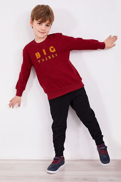 ROLY POLY Claret Red Boy's Long Sleeve Tracksuit Set - Rolypoly Big Thanks