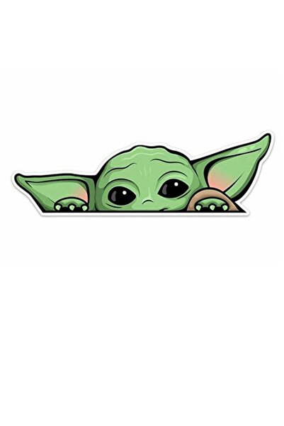 MegaSticker Star Wars Yoda Araba, Motorsiklet, Kask, Laptop,cam Sticker 16x6 Cm
