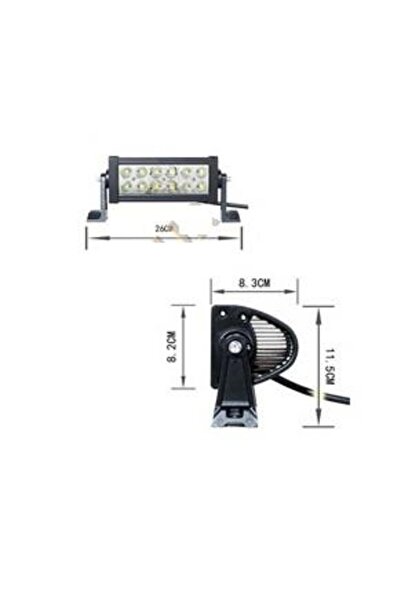 Forza 12v-24v Led Bar Off-road (12 LEDLİ) 36w Çift Sıra (26 CM) Beyaz