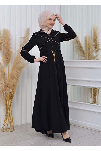 Modamix حذاء نسائي بغطاء للرأس وحزام Prada Hijab Ferace 605