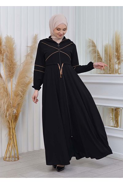 Modamix حذاء نسائي بغطاء للرأس وحزام Prada Hijab Ferace 605