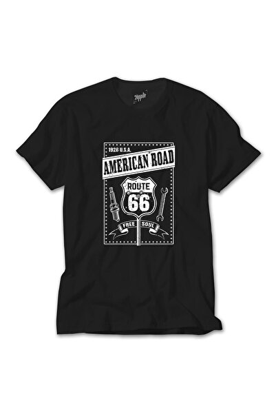 Karadeniz Route66 Ελεύθερη Ψυχή Μαύρο Μπλουζάκι