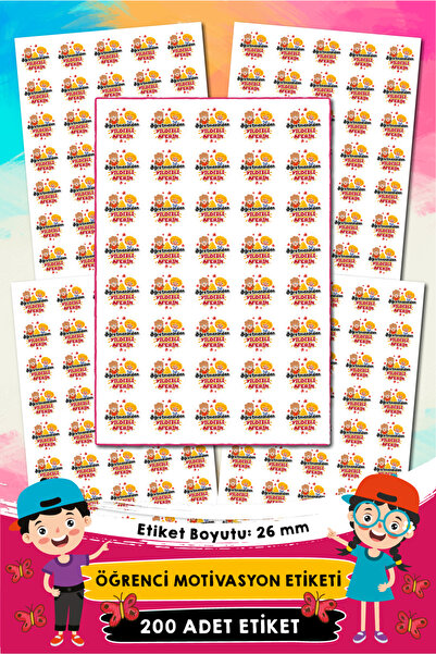 Etkinlikdenizi Öğretmeninden Yıldızlı Aferin Etiketi 5X(40ADET)