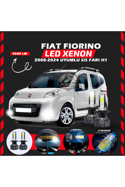 Furens Fiat Fiorino 2008-2024 Sis Farı Uyumlu Şimşek Etkili Led Xenon Pro Ser...
