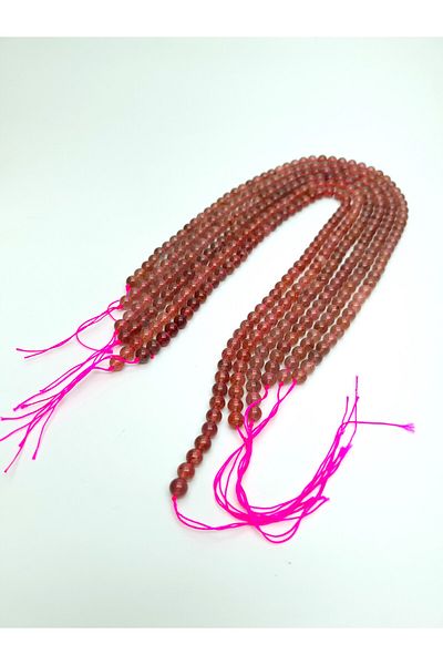 Yüksel Boncuk 6 mm Strawberry and Rose Quartz - Σειρά από φυσική πέτρα