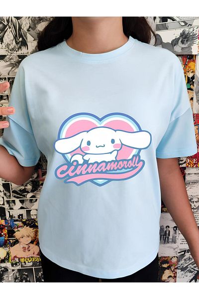 MECH BUTİK Tricou pentru fetiță cu imprimeu inimă Cinnamoroll
