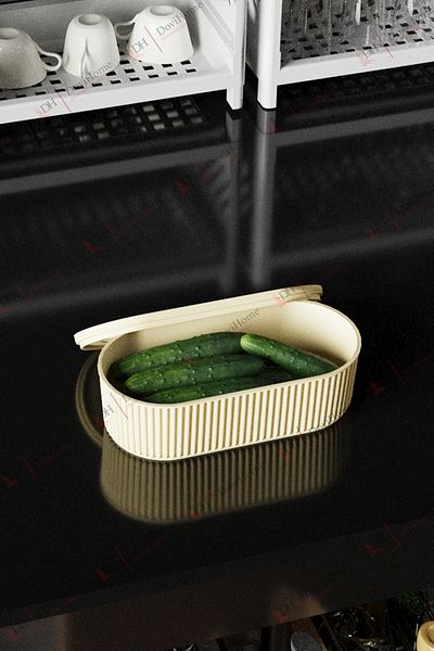 Alacarte Verisco Set of 2 - Plastic Cream Storage Container, Multi-Purpose and with Lid