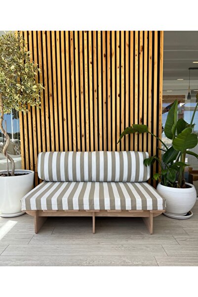 evodeko Çizgili Dış Mekan Palet Minderi Seti