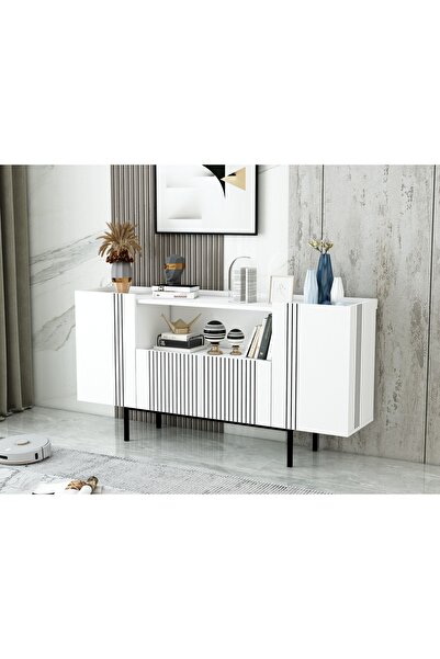 ADNAN AHŞAP ESSEN 160 CM KONSOL BEYAZ / BEYAZ