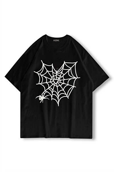 Carpe Heart Spider Web Oversize T-shirt