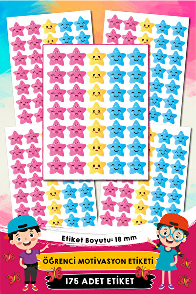Etkinlikdenizi Kız Erkek Yıldızlar Etiketi 5X(35 ADET)