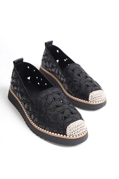 MARSEDO Pantofi de balerină Paulo pentru damă, cu model de flori, cu toc plat