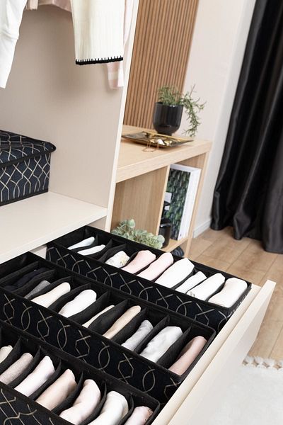 Ecolux Accordion Elegant Drawer Organizer Flippers - M - 3 Pieces
