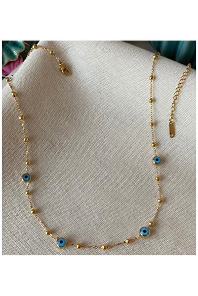 zeynepin dükkanı قلادة عين الشر دوريكا من الفولاذ المقاوم للتشويه