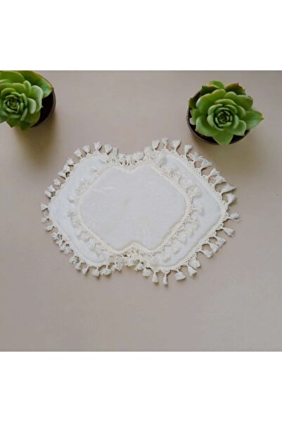 ALTUN CARPET Σετ 2 βελούδινα πομπόν με κρόσσια πατάκια μπάνιου - 40x50+50x80