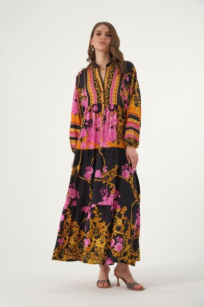 ABBRA Women's Katleya Model 100% Viscose Summer Dress