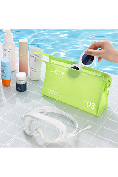 DEKOHOP Makyaj Malzemesi Sıvı Dayanıklı Pvc Seyahat Plaj Havuz Fitness Kozmet...