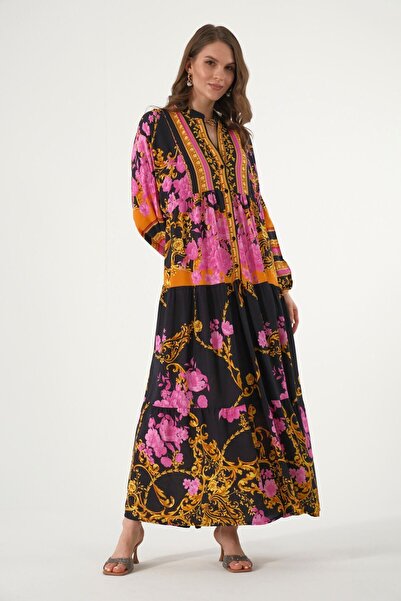 ABBRA Women's Katleya Model 100% Viscose Summer Dress