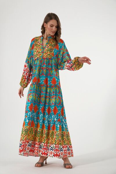 ABBRA Women's Katleya Model 100% Cotton Summer Dress