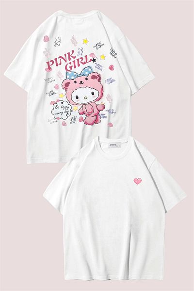 Carpe Heart Pink Girl Oversize T-shirt