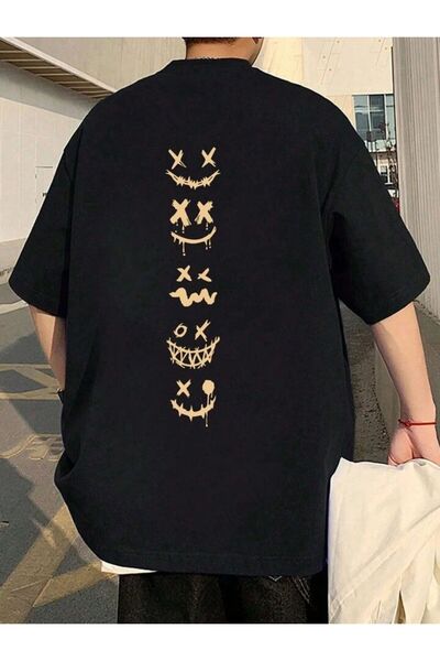 NoVibe Tricou cu mânecă scurtă imprimat unisex 100% bumbac