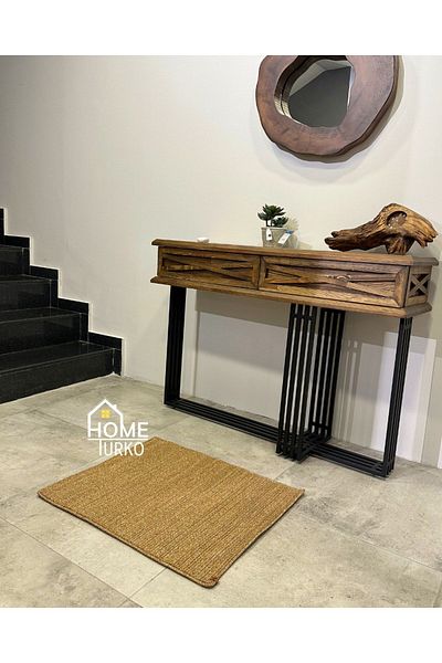 HomeTurko Jute, Straw, Square Doormat, Doormat, Bathroom Mat, Kitchen Mat, Interior and Exterior Decorative Mat