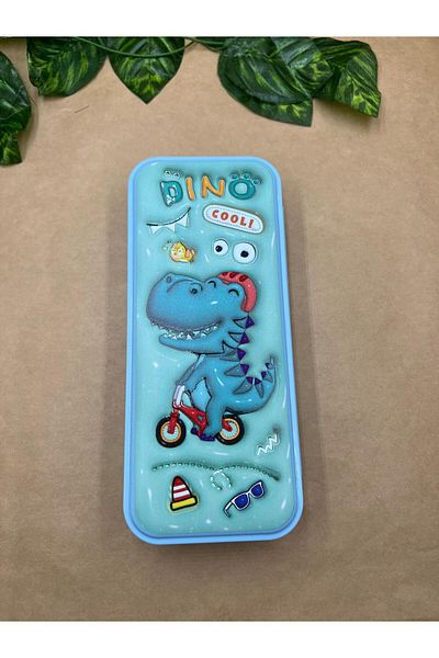 Meyra Accessories Sanrio Kawaii and Dinosaur Double Chamber Hard Surface Printed Pen Holder - Preschool Gift